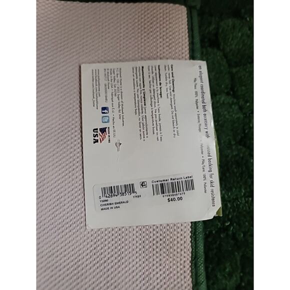 MOHAWK HOME LUXURIOUS SOFTNESS BATH RUG 17''x 24'' Dark Green Plush COMFORTABLE - Picture 3 of 3